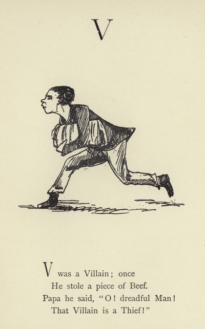 De letter V door Edward Lear